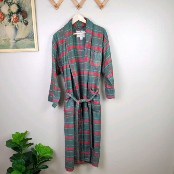 Cacique Other - Vintage plaid full length belted robe